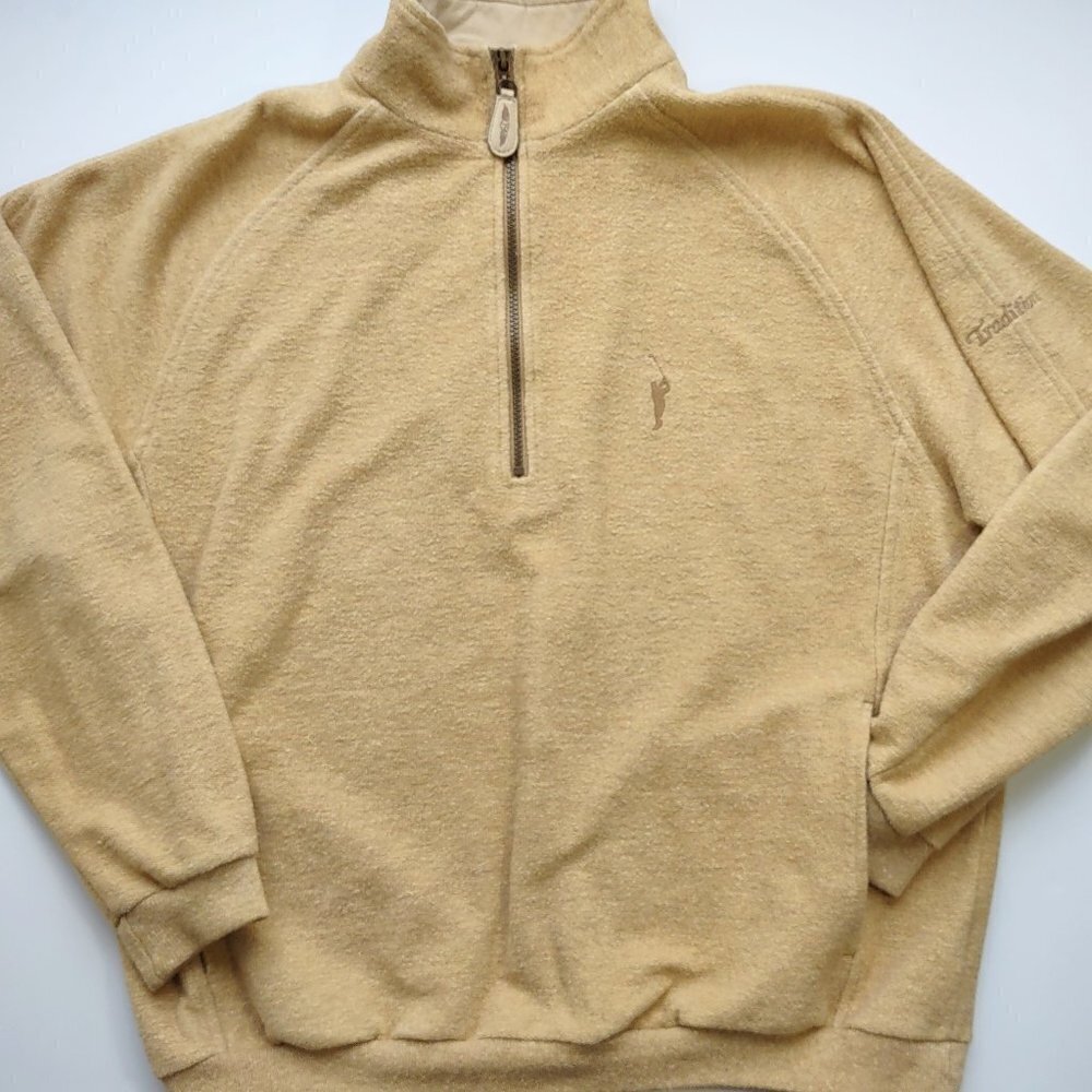 Vintage Straight Down Golf Sweatshirt Men's Medium 1/2 Zip French Terry